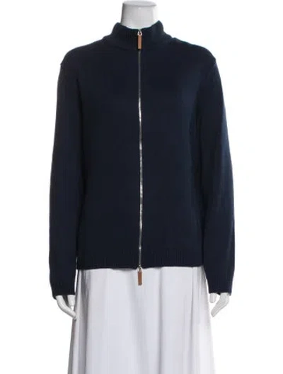 Pre-owned Lafayette 148 Jacket In Blue