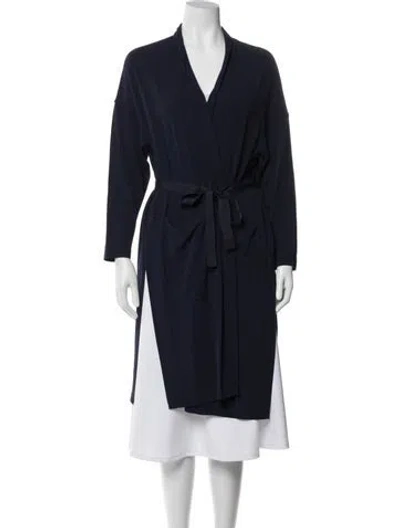 Pre-owned Lafayette 148 Jacket In Blue