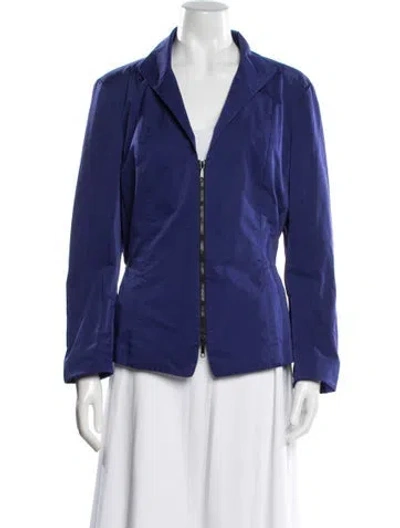 Pre-owned Lafayette 148 Jacket In Blue