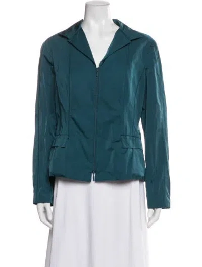 Pre-owned Lafayette 148 Jacket In Blue