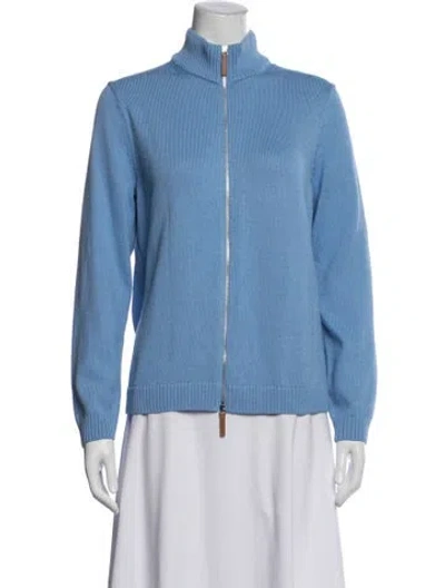Pre-owned Lafayette 148 Jacket In Blue