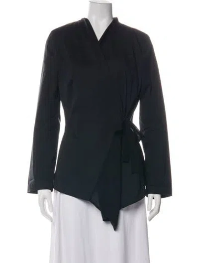 Pre-owned Lafayette 148 Jacket In Blue