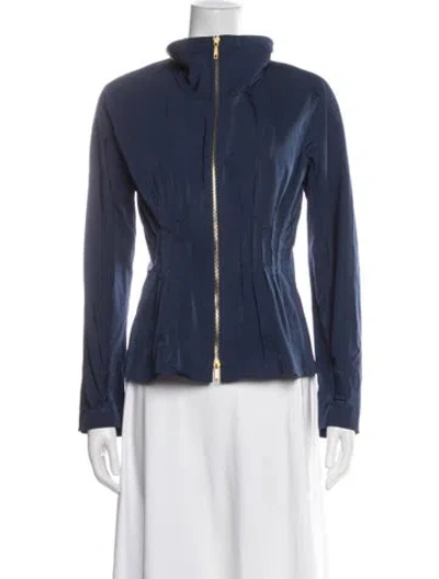 Pre-owned Lafayette 148 Jacket In Blue