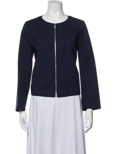 Pre-owned Lafayette 148 Jacket In Blue