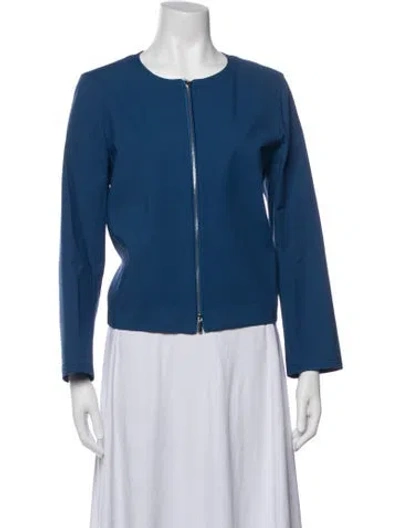 Pre-owned Lafayette 148 Jacket In Blue