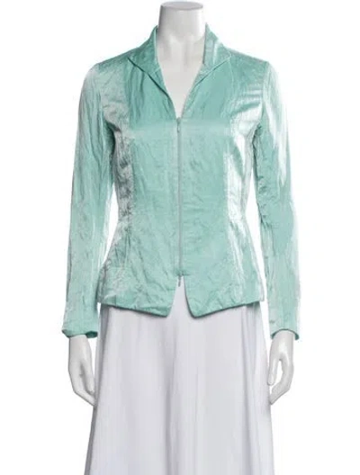 Pre-owned Lafayette 148 Jacket In Blue