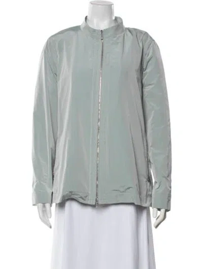 Pre-owned Lafayette 148 Jacket In Blue/grey