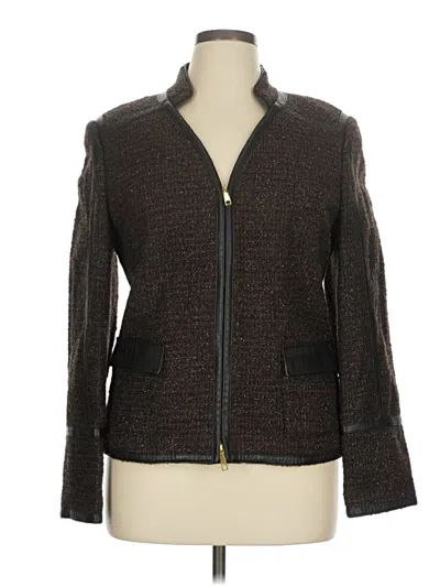 Pre-owned Lafayette 148 Jacket In Brown
