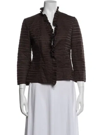 Pre-owned Lafayette 148 Jacket In Brown