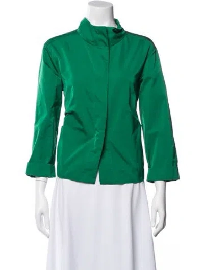 Pre-owned Lafayette 148 Jacket In Green