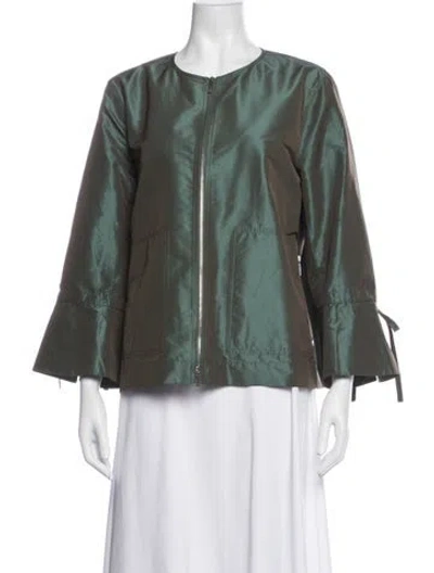 Pre-owned Lafayette 148 Jacket In Green