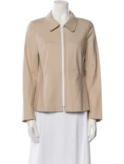 Pre-owned Lafayette 148 Jacket In Neutral