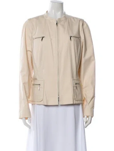 Pre-owned Lafayette 148 Jacket In Neutral