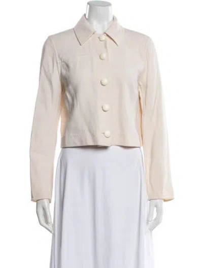 Pre-owned Lafayette 148 Jacket In Neutral