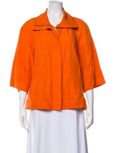 Pre-owned Lafayette 148 Jacket In Orange