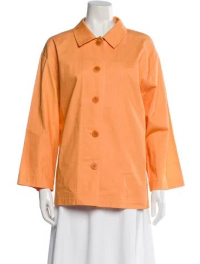Pre-owned Lafayette 148 Jacket In Orange