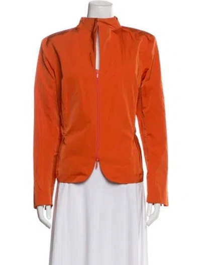 Pre-owned Lafayette 148 Jacket In Orange