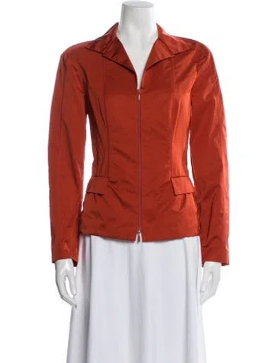 Pre-owned Lafayette 148 Jacket In Orange