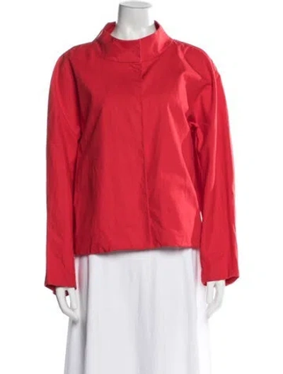 Pre-owned Lafayette 148 Jacket In Red