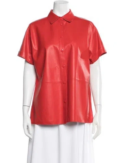 Pre-owned Lafayette 148 Jacket In Red