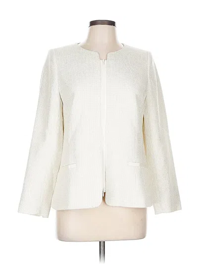 Pre-owned Lafayette 148 Jacket In White