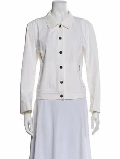 Pre-owned Lafayette 148 Jacket In White