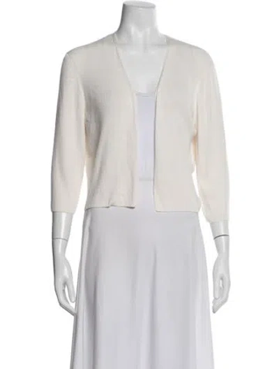 Pre-owned Lafayette 148 Jacket In White