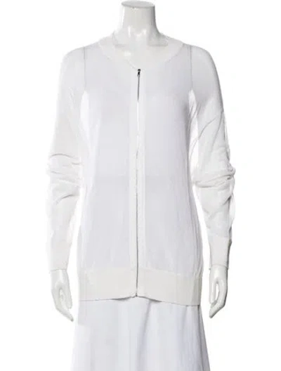 Pre-owned Lafayette 148 Jacket In White
