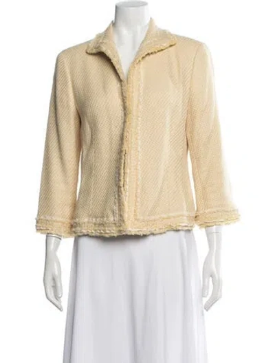 Pre-owned Lafayette 148 Jacket In Yellow