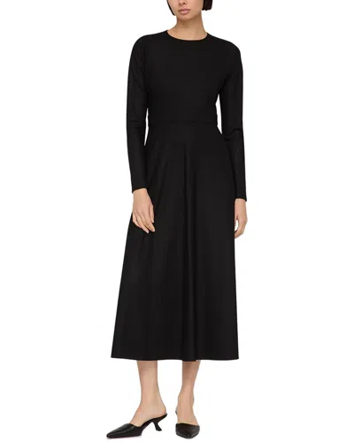 LAFAYETTE 148 JEWEL NECK WOOL-BLEND FLARE DRESS