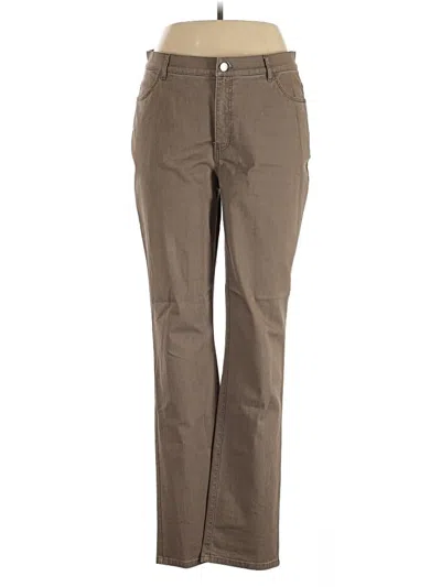 Pre-owned Lafayette 148 Khaki Pant In Brown