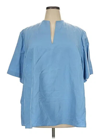 Pre-owned Lafayette 148 Kimono In Blue
