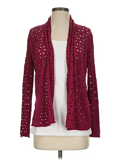 Pre-owned Lafayette 148 Kimono In Burgundy
