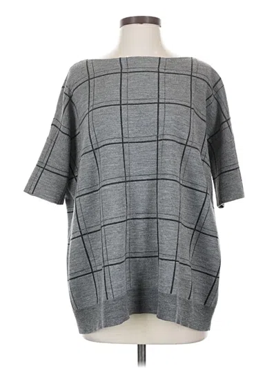 Pre-owned Lafayette 148 Kimono In Gray