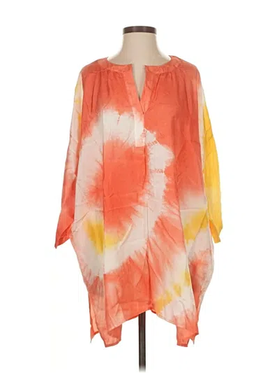 Pre-owned Lafayette 148 Kimono In Orange
