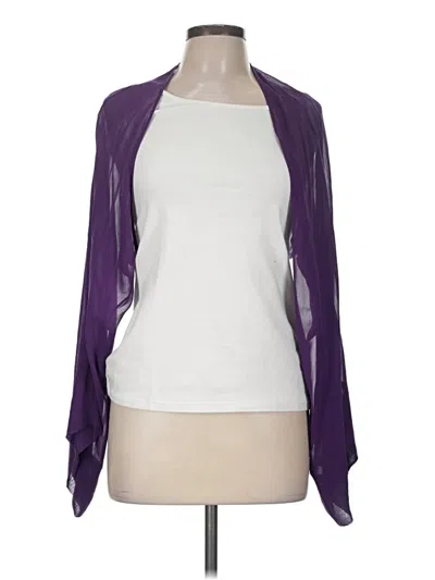 Pre-owned Lafayette 148 Kimono In Purple