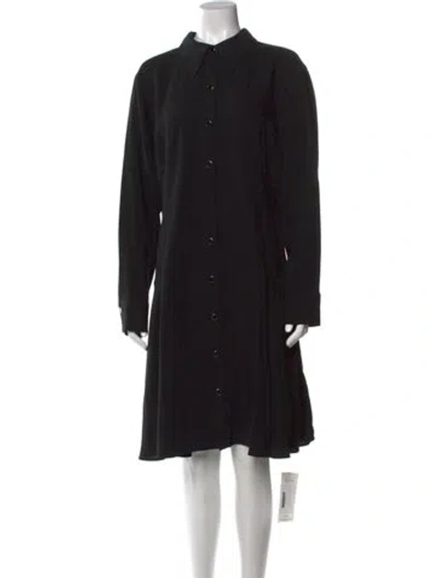 Pre-owned Lafayette 148 Knee-length Dress In Black