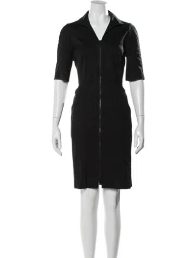 Pre-owned Lafayette 148 Knee-length Dress In Black