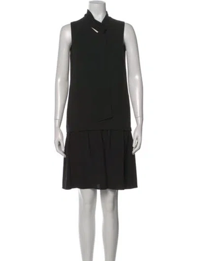 Pre-owned Lafayette 148 Knee-length Dress In Black