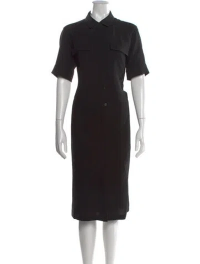 Pre-owned Lafayette 148 Knee-length Dress In Black