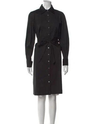 Pre-owned Lafayette 148 Knee-length Dress In Black