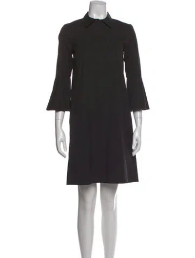 Pre-owned Lafayette 148 Knee-length Dress In Black