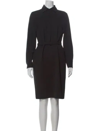Pre-owned Lafayette 148 Knee-length Dress In Black
