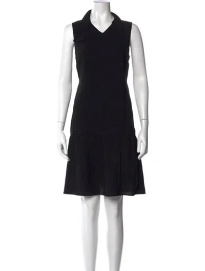 Pre-owned Lafayette 148 Knee-length Dress In Black