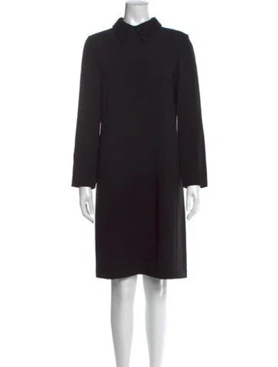 Pre-owned Lafayette 148 Knee-length Dress In Black