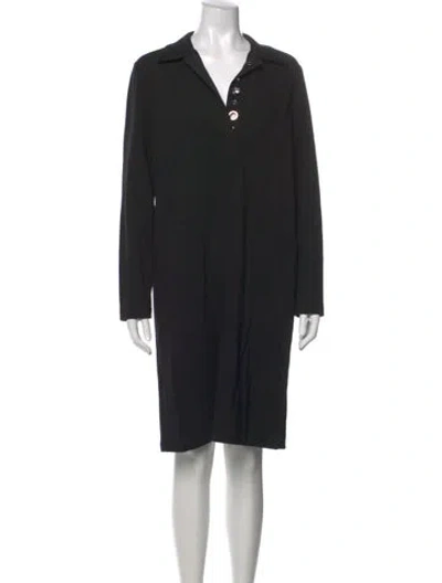 Pre-owned Lafayette 148 Knee-length Dress In Black