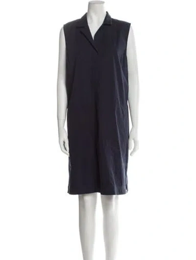 Pre-owned Lafayette 148 Knee-length Dress In Blue