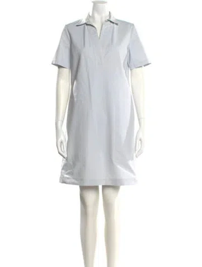 Pre-owned Lafayette 148 Knee-length Dress In Blue