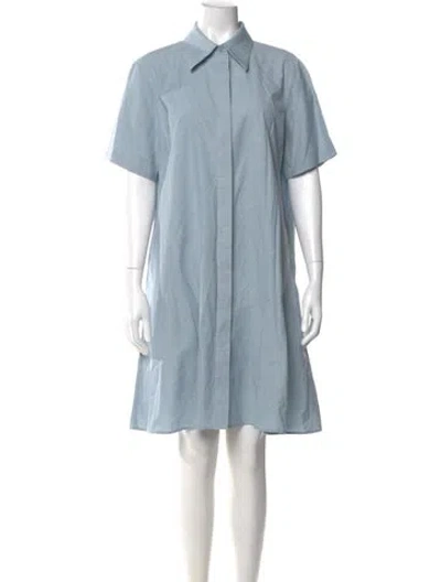 Pre-owned Lafayette 148 Knee-length Dress In Blue