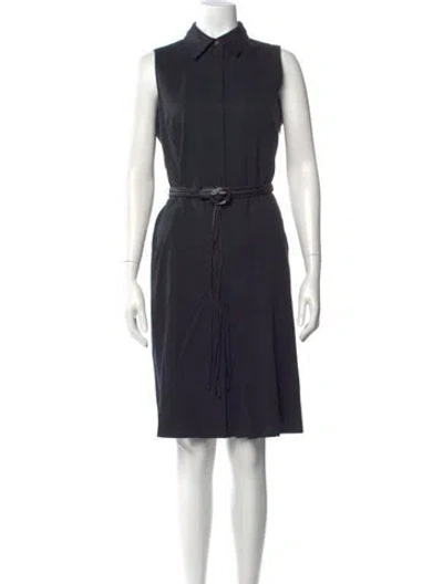 Pre-owned Lafayette 148 Knee-length Dress In Blue